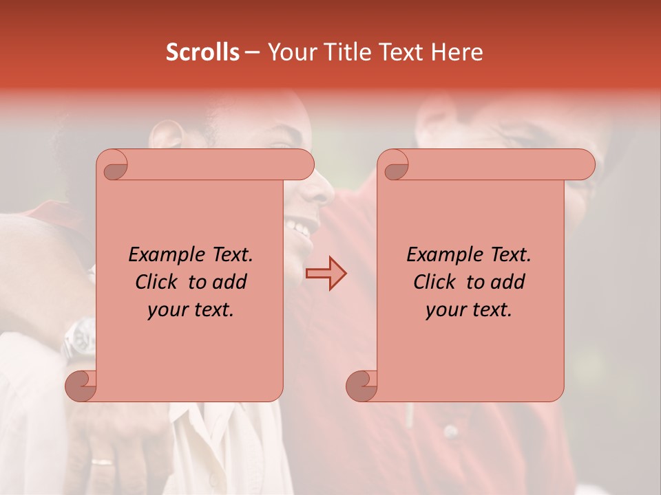 Hispanic Father With African American Teenage Son PowerPoint Template