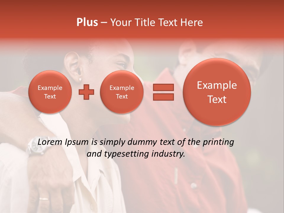 Hispanic Father With African American Teenage Son PowerPoint Template
