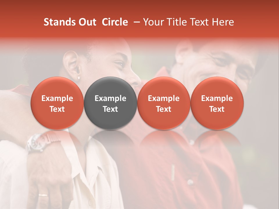 Hispanic Father With African American Teenage Son PowerPoint Template