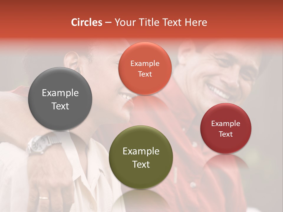 Hispanic Father With African American Teenage Son PowerPoint Template