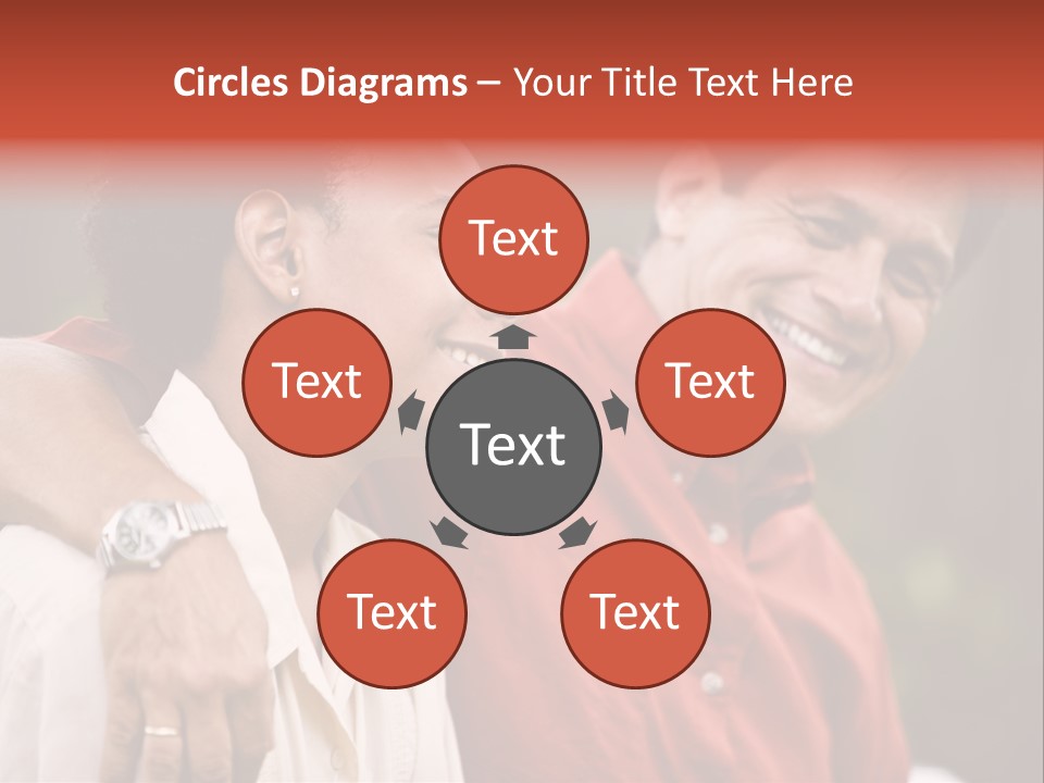 Hispanic Father With African American Teenage Son PowerPoint Template