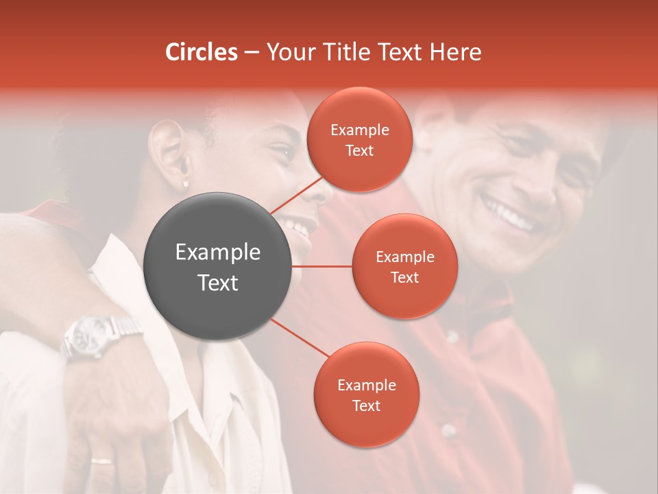 Hispanic Father With African American Teenage Son PowerPoint Template