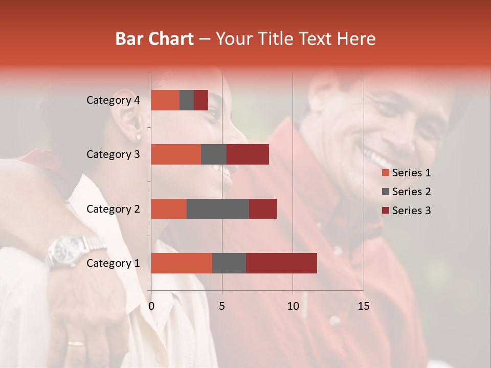 Hispanic Father With African American Teenage Son PowerPoint Template