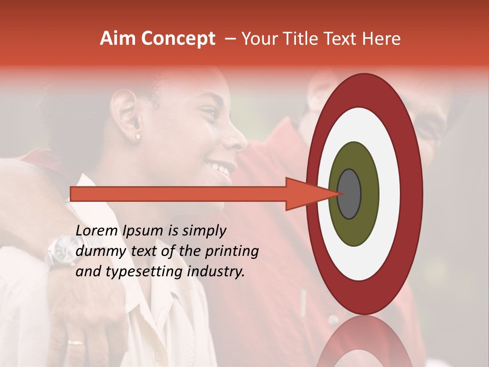 Hispanic Father With African American Teenage Son PowerPoint Template