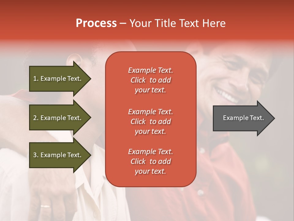 Hispanic Father With African American Teenage Son PowerPoint Template