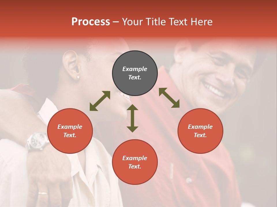 Hispanic Father With African American Teenage Son PowerPoint Template