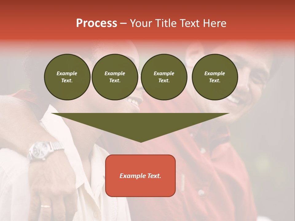 Hispanic Father With African American Teenage Son PowerPoint Template