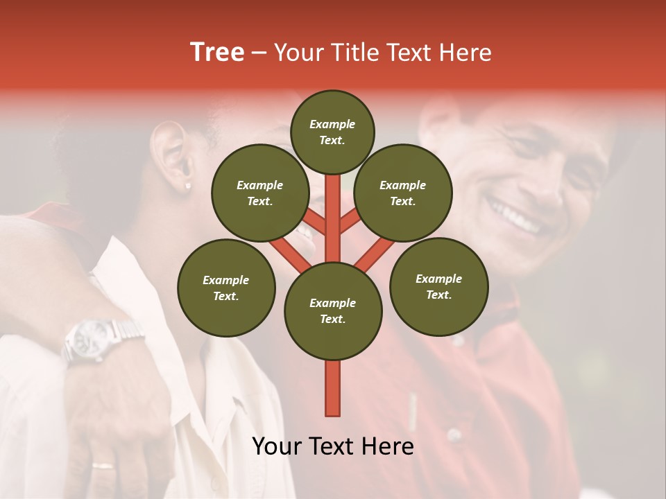 Hispanic Father With African American Teenage Son PowerPoint Template