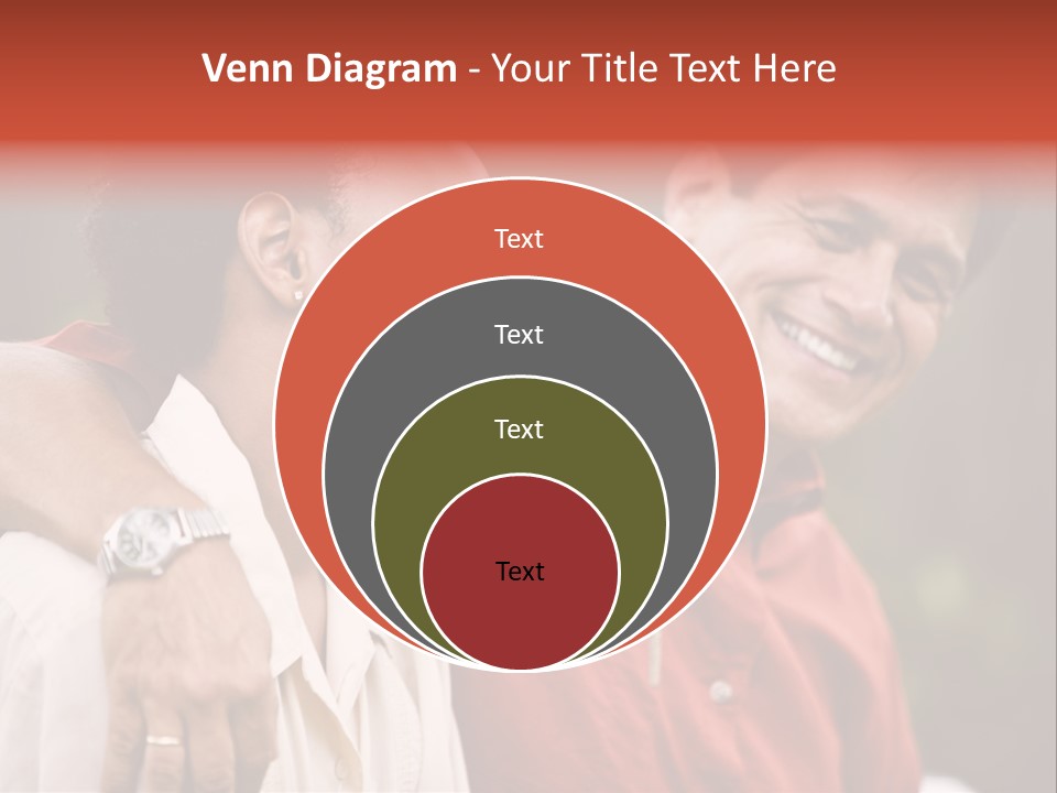 Hispanic Father With African American Teenage Son PowerPoint Template