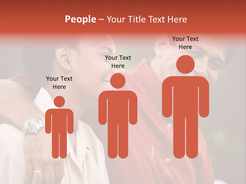 Hispanic Father With African American Teenage Son PowerPoint Template