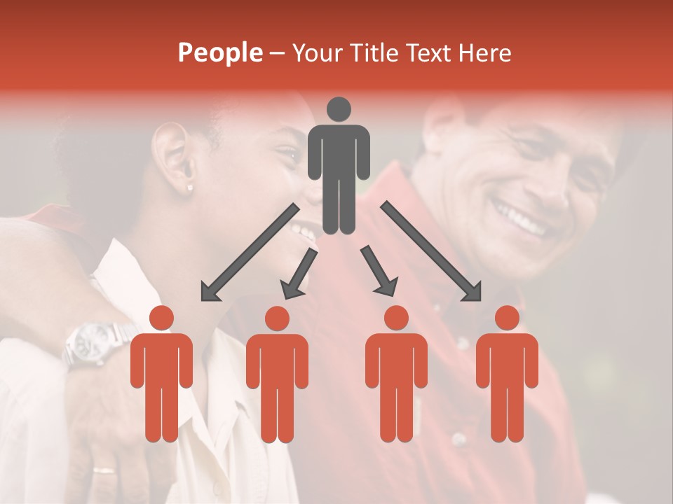 Hispanic Father With African American Teenage Son PowerPoint Template