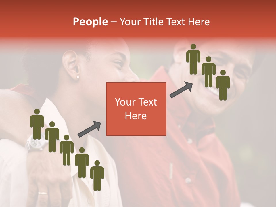 Hispanic Father With African American Teenage Son PowerPoint Template