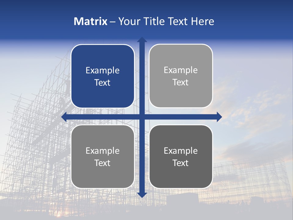 Construction Site At Dusk PowerPoint Template
