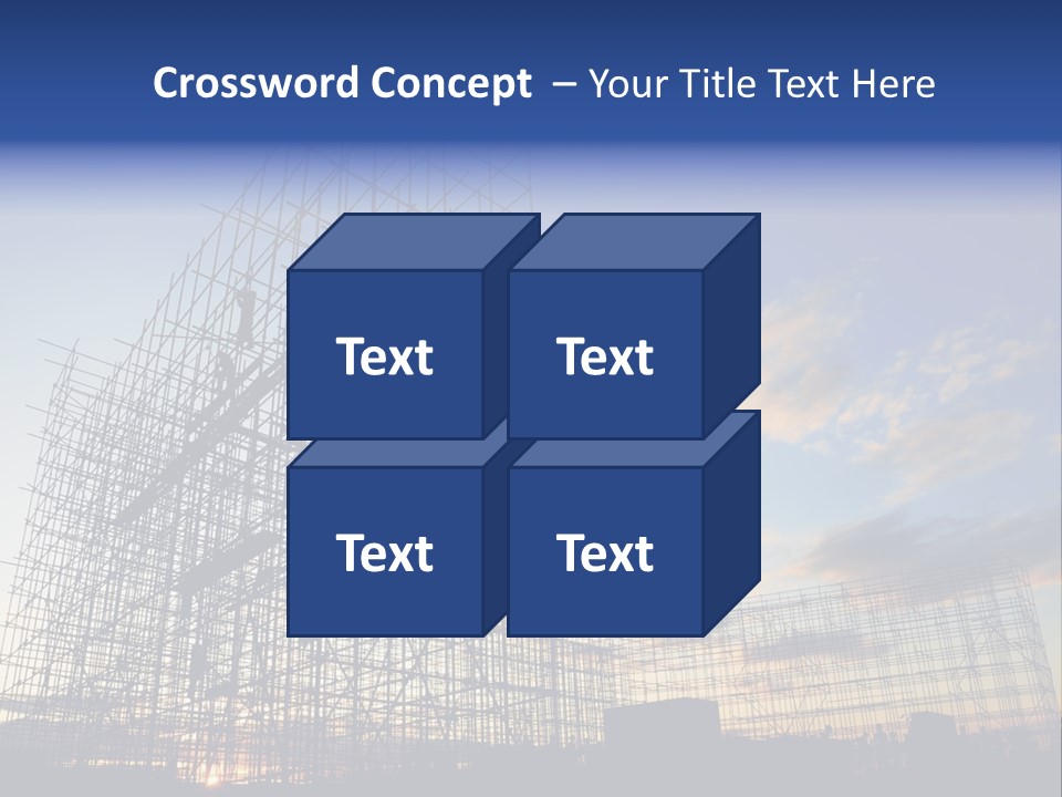 Construction Site At Dusk PowerPoint Template
