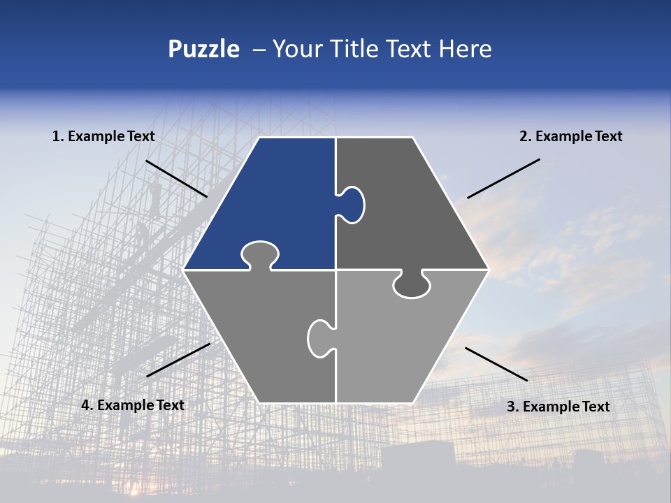 Construction Site At Dusk PowerPoint Template
