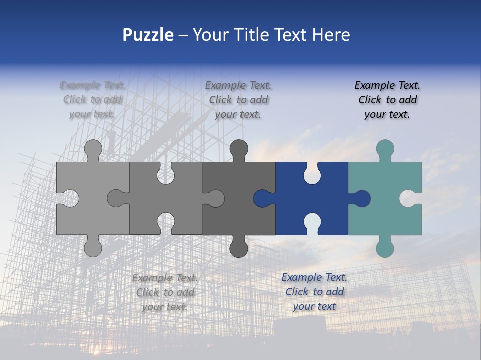 Construction Site At Dusk PowerPoint Template