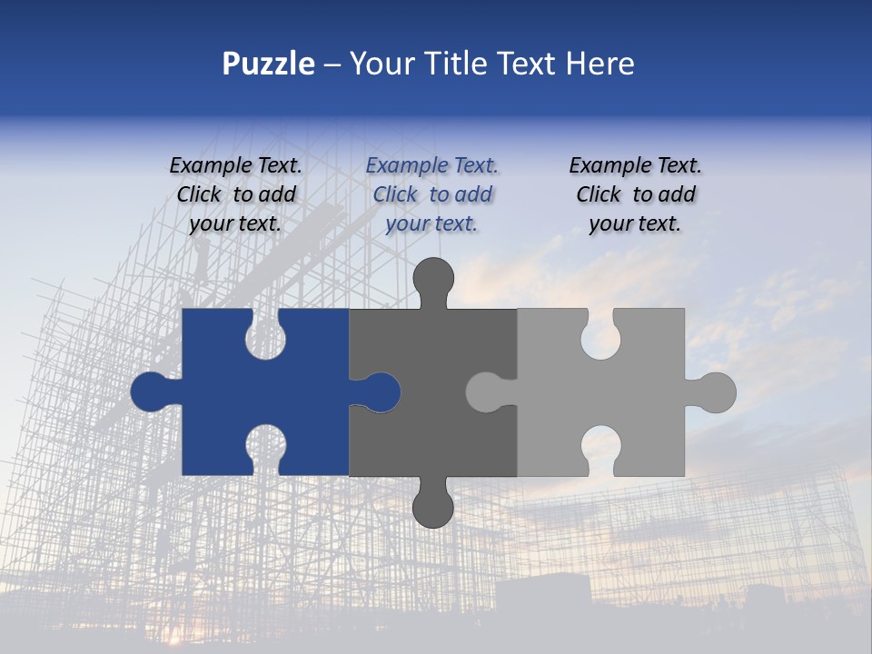 Construction Site At Dusk PowerPoint Template