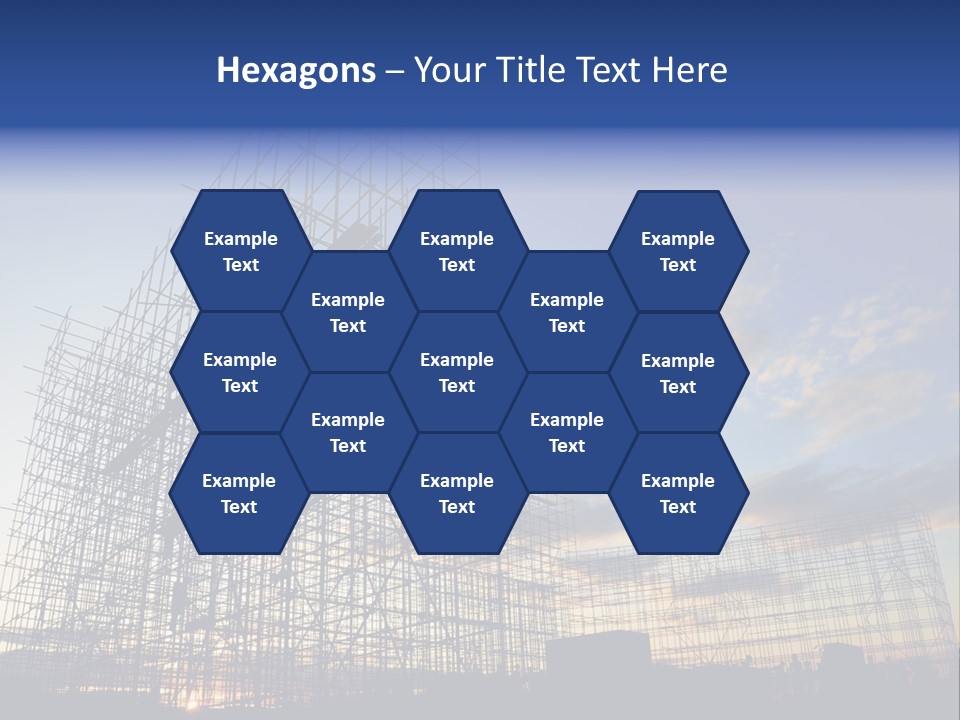 Construction Site At Dusk PowerPoint Template