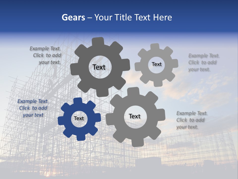 Construction Site At Dusk PowerPoint Template