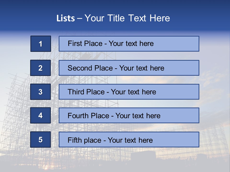 Construction Site At Dusk PowerPoint Template
