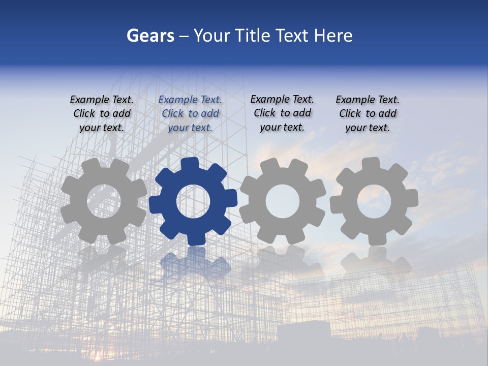 Construction Site At Dusk PowerPoint Template