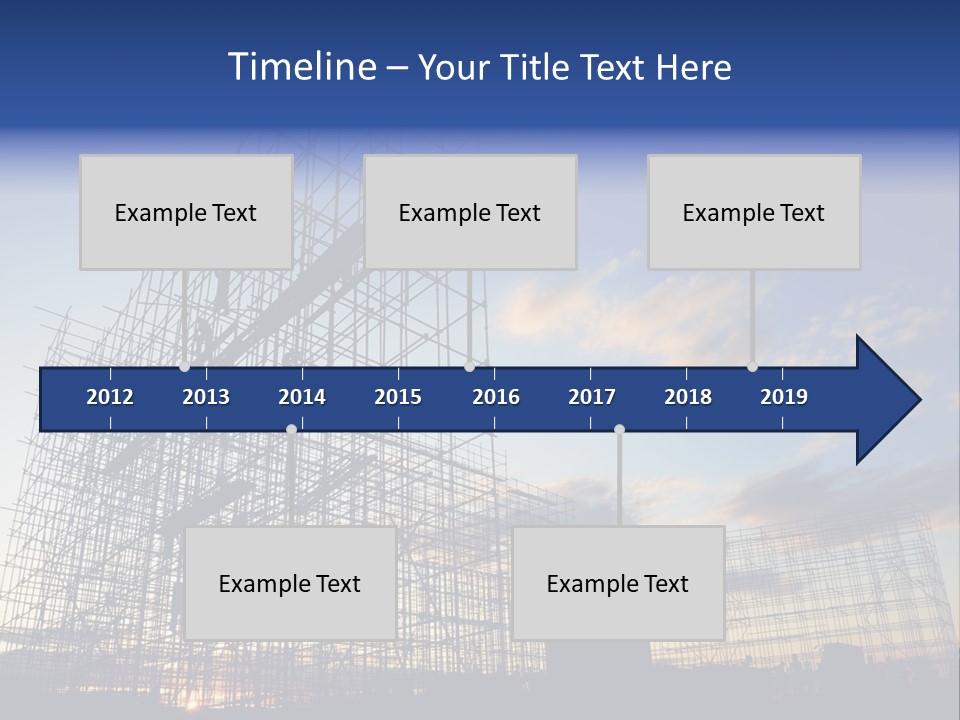 Construction Site At Dusk PowerPoint Template
