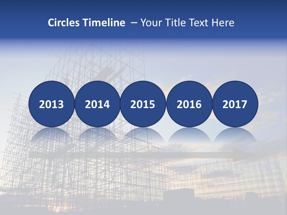 Construction Site At Dusk PowerPoint Template