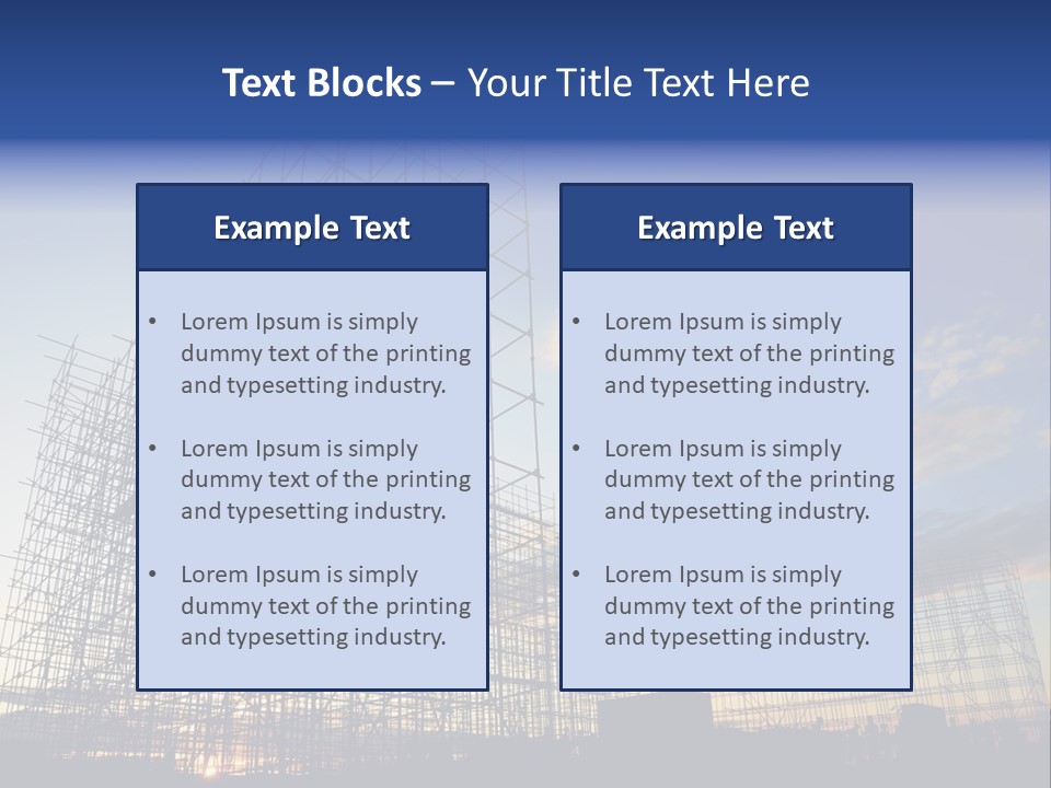 Construction Site At Dusk PowerPoint Template