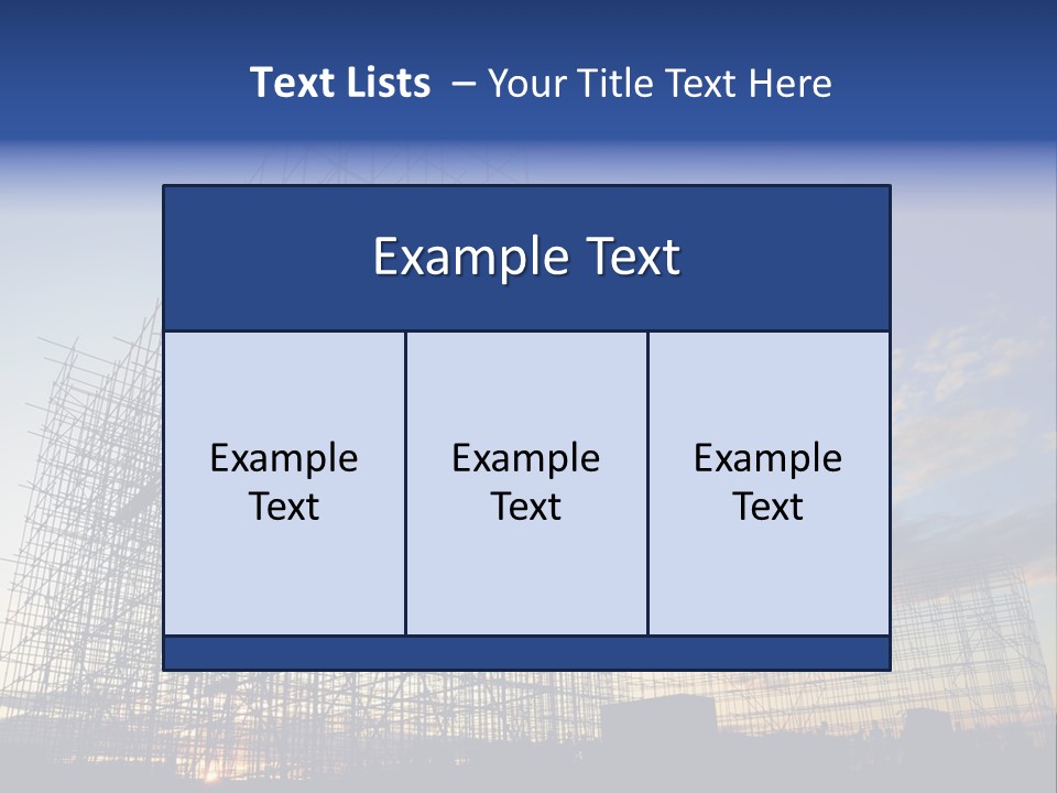 Construction Site At Dusk PowerPoint Template