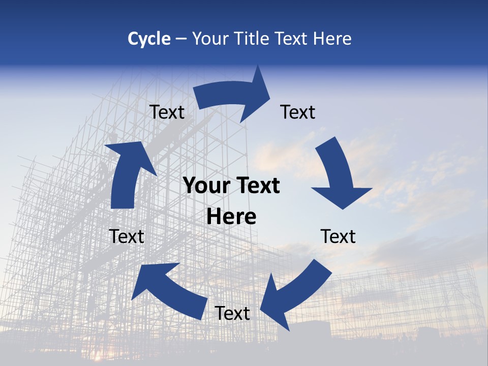 Construction Site At Dusk PowerPoint Template