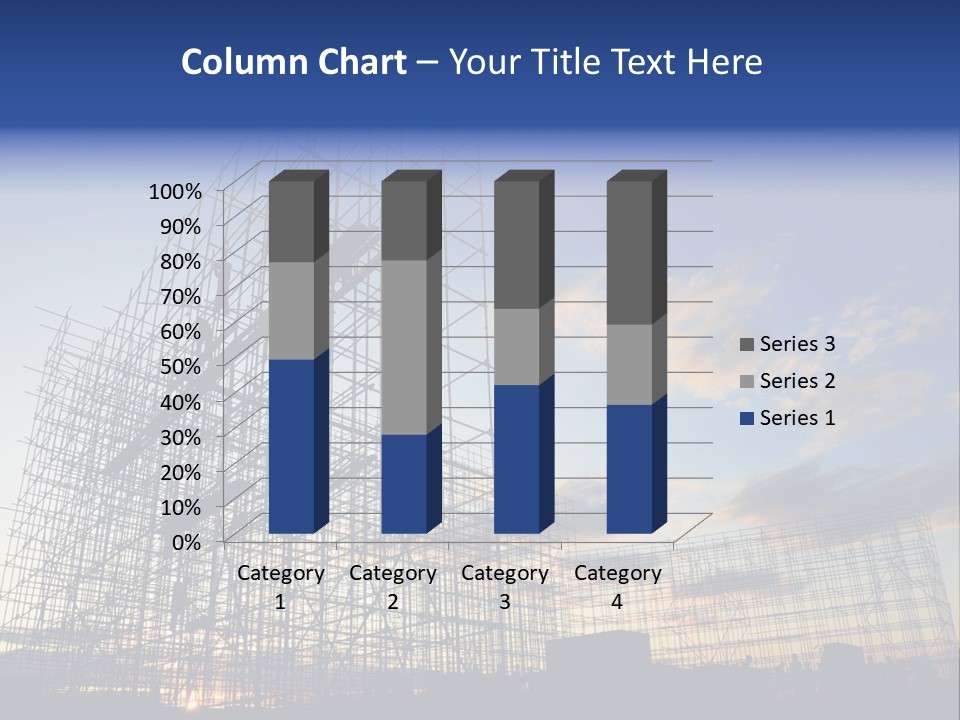 Construction Site At Dusk PowerPoint Template
