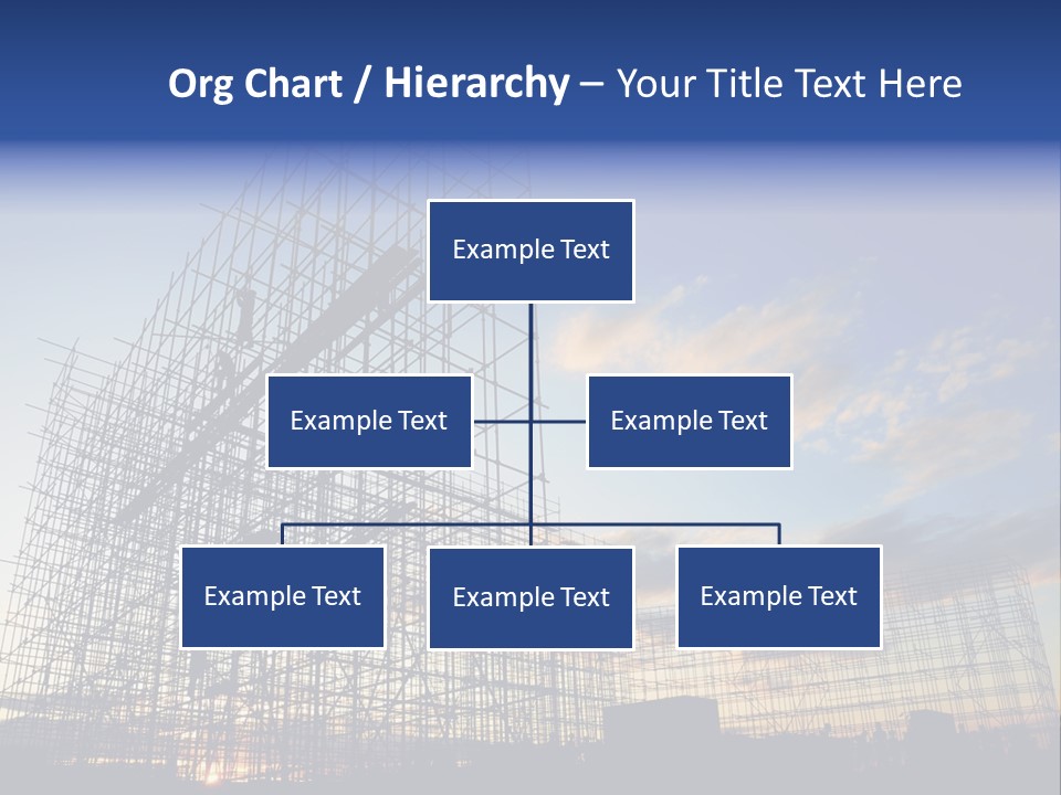 Construction Site At Dusk PowerPoint Template