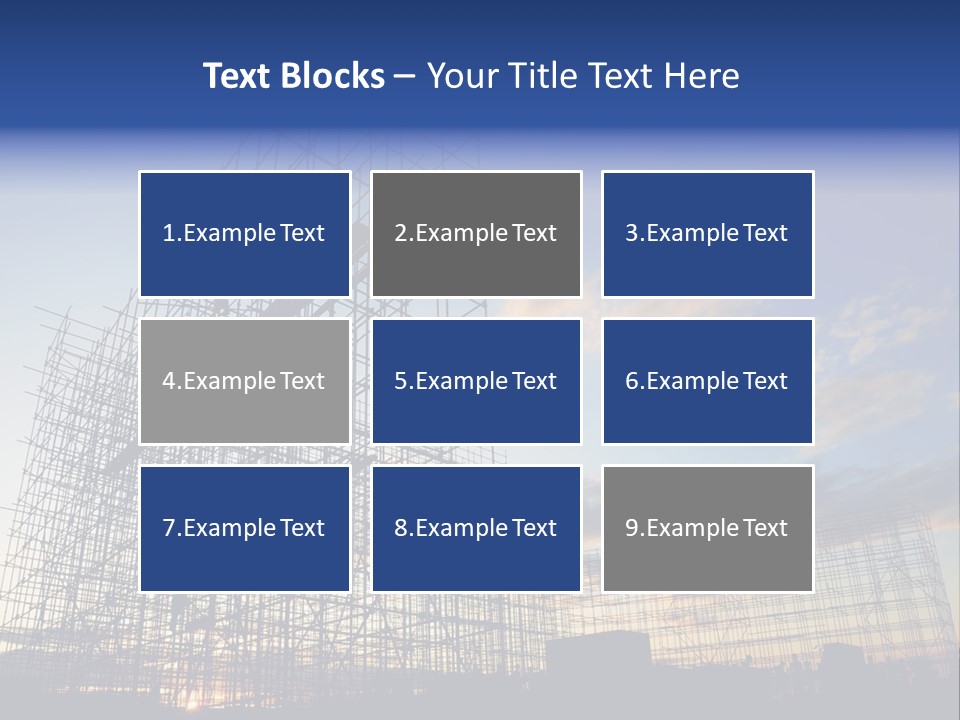 Construction Site At Dusk PowerPoint Template