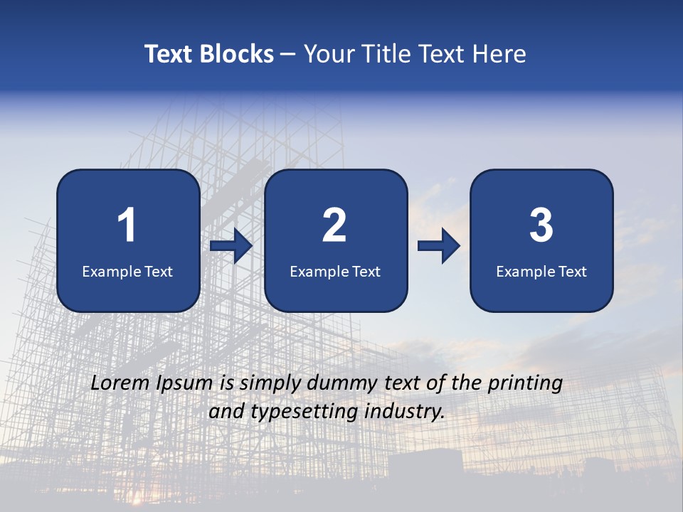 Construction Site At Dusk PowerPoint Template