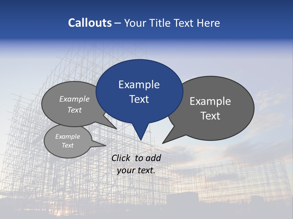 Construction Site At Dusk PowerPoint Template