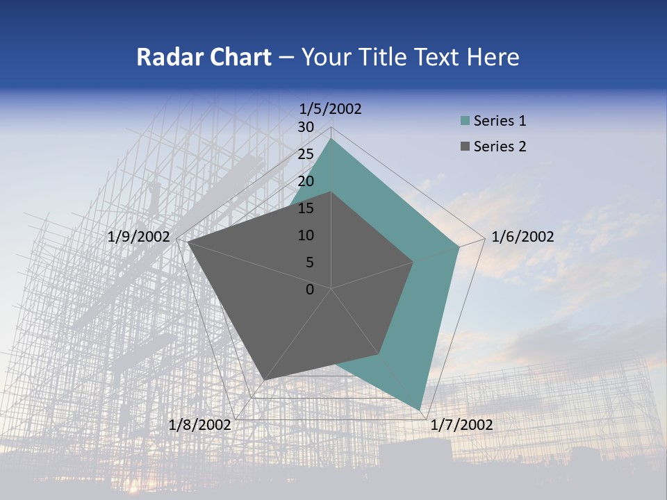Construction Site At Dusk PowerPoint Template