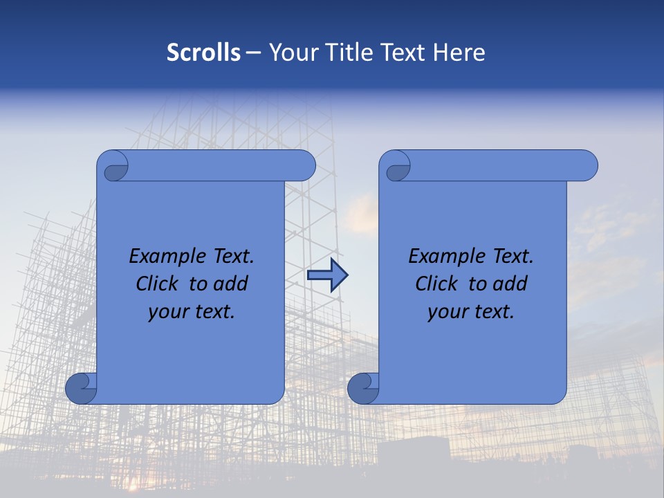 Construction Site At Dusk PowerPoint Template