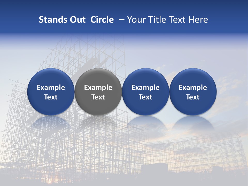 Construction Site At Dusk PowerPoint Template