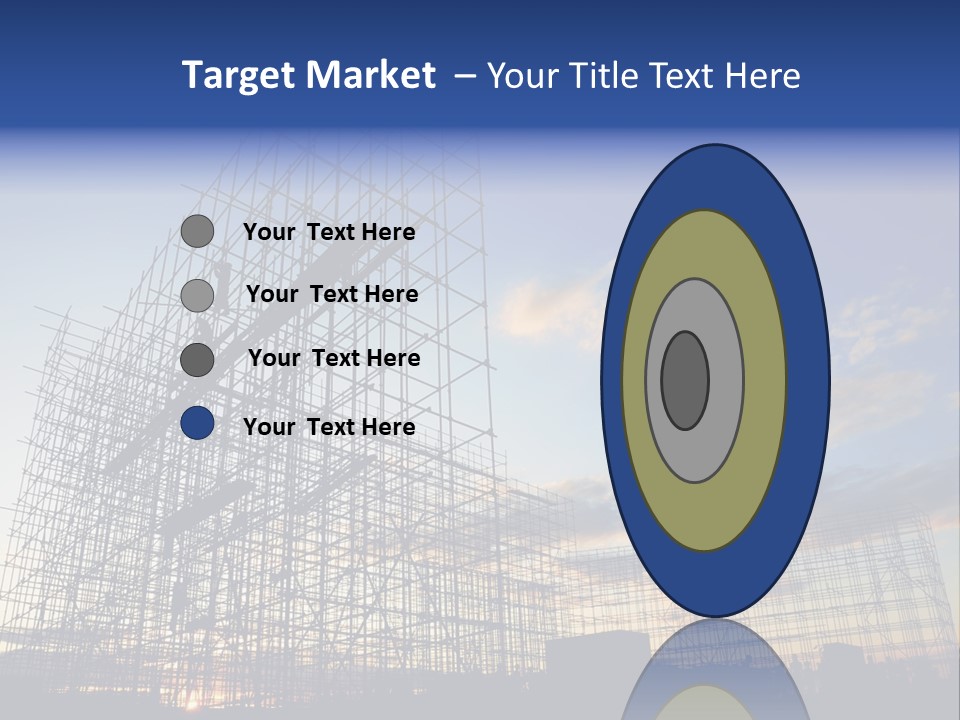 Construction Site At Dusk PowerPoint Template