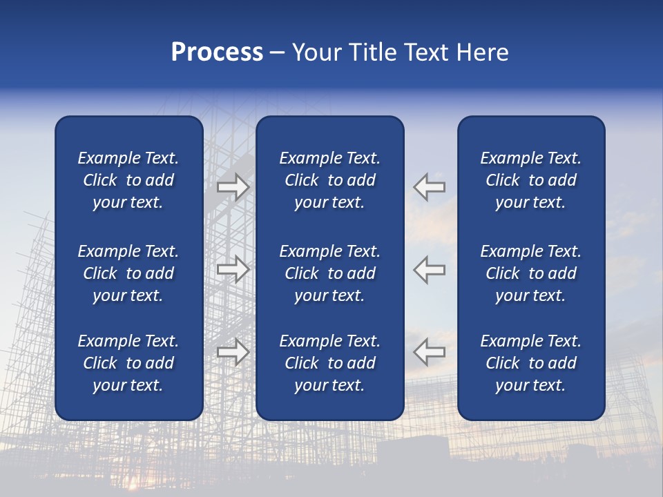 Construction Site At Dusk PowerPoint Template