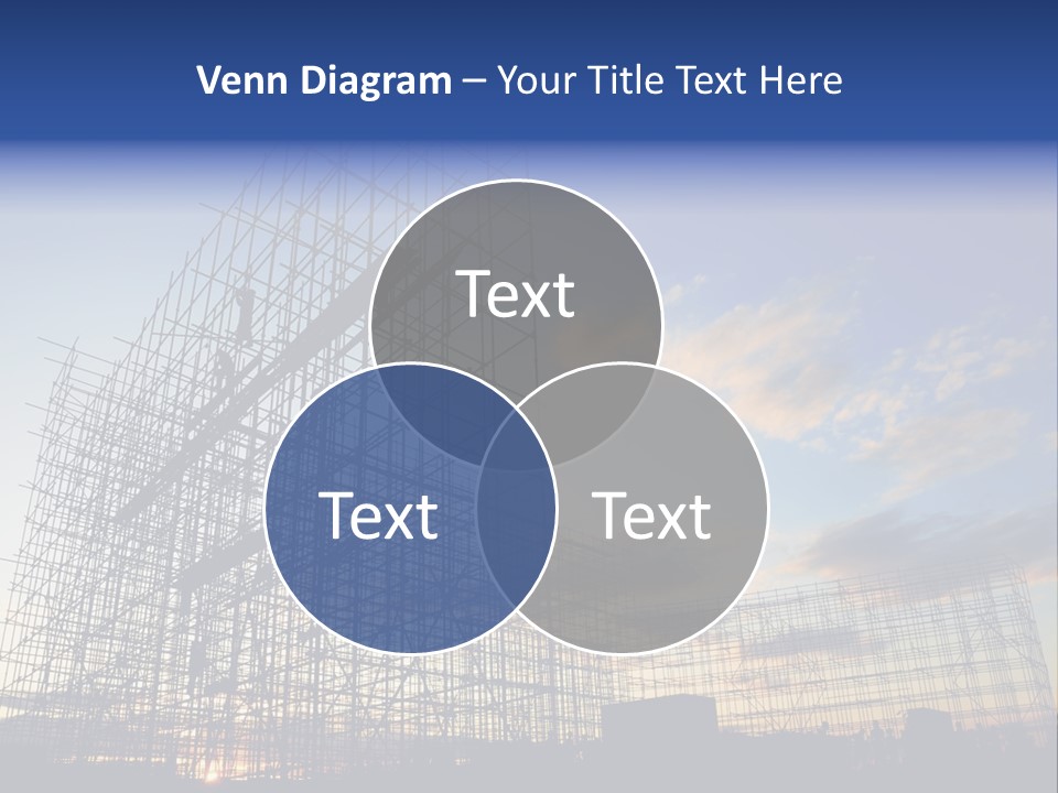 Construction Site At Dusk PowerPoint Template