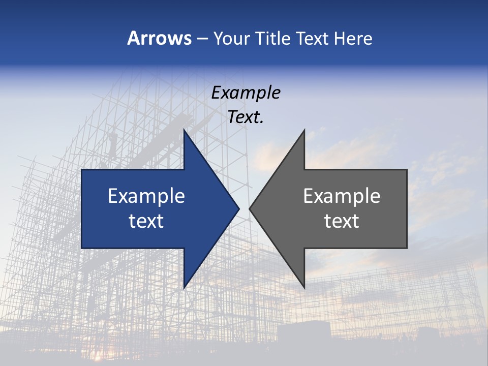 Construction Site At Dusk PowerPoint Template