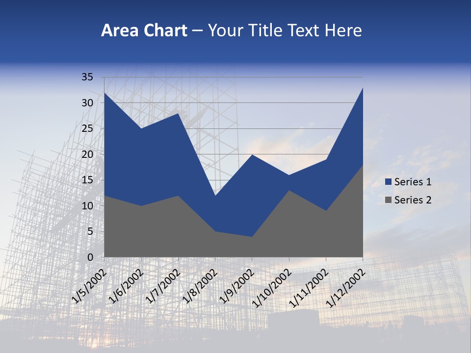 Construction Site At Dusk PowerPoint Template