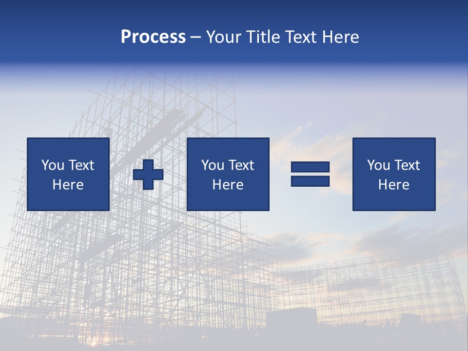 Construction Site At Dusk PowerPoint Template