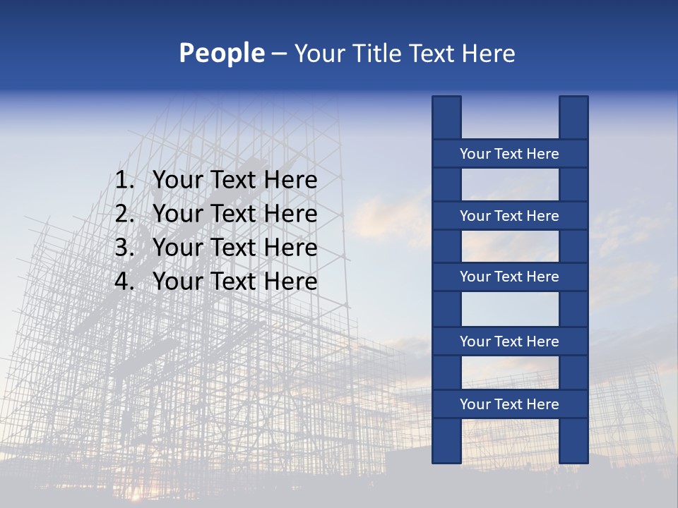 Construction Site At Dusk PowerPoint Template
