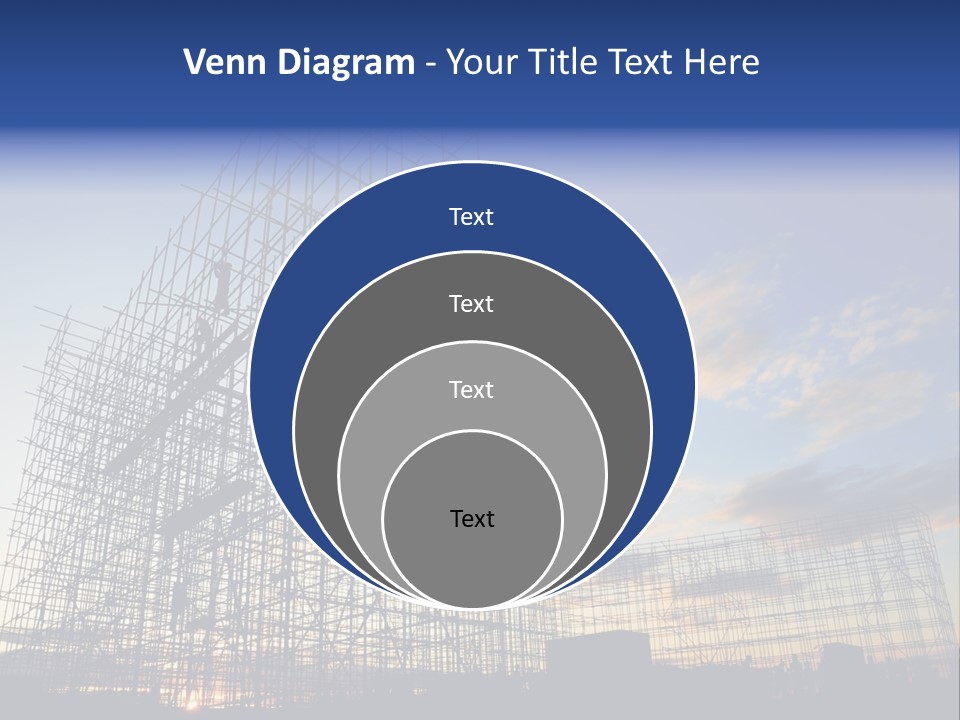 Construction Site At Dusk PowerPoint Template