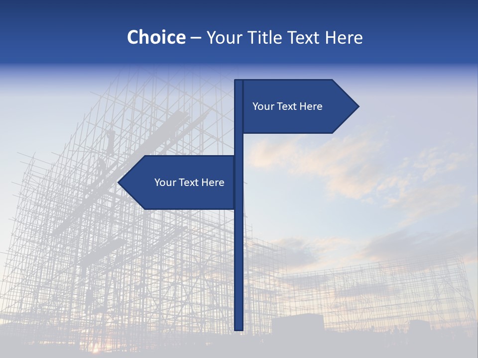 Construction Site At Dusk PowerPoint Template