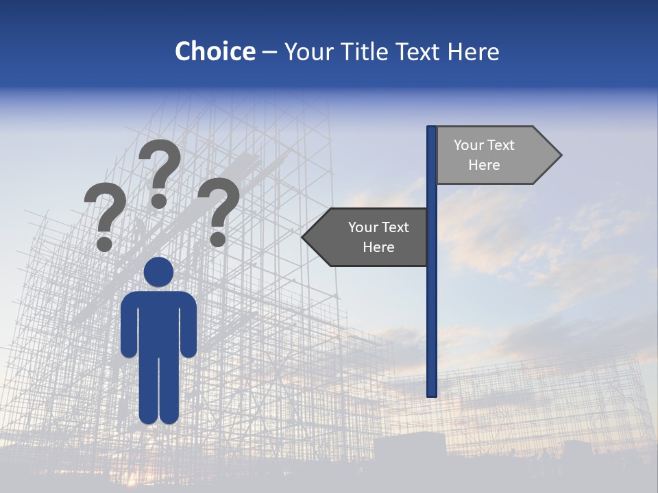 Construction Site At Dusk PowerPoint Template