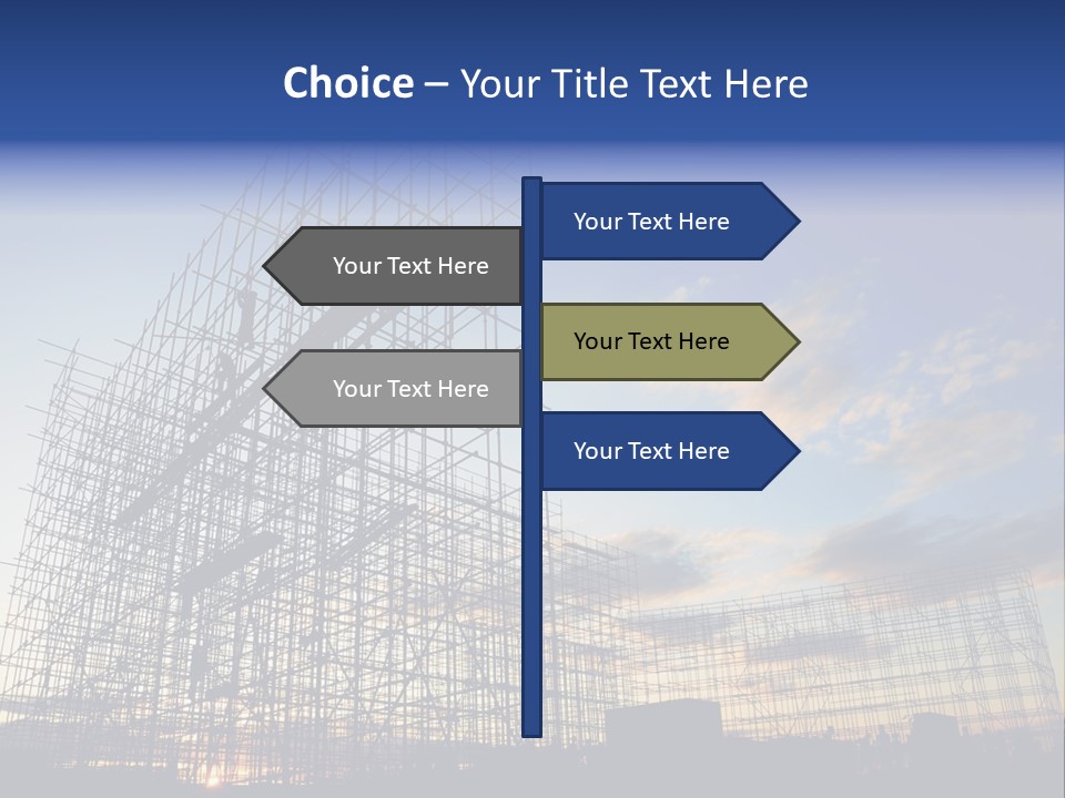 Construction Site At Dusk PowerPoint Template