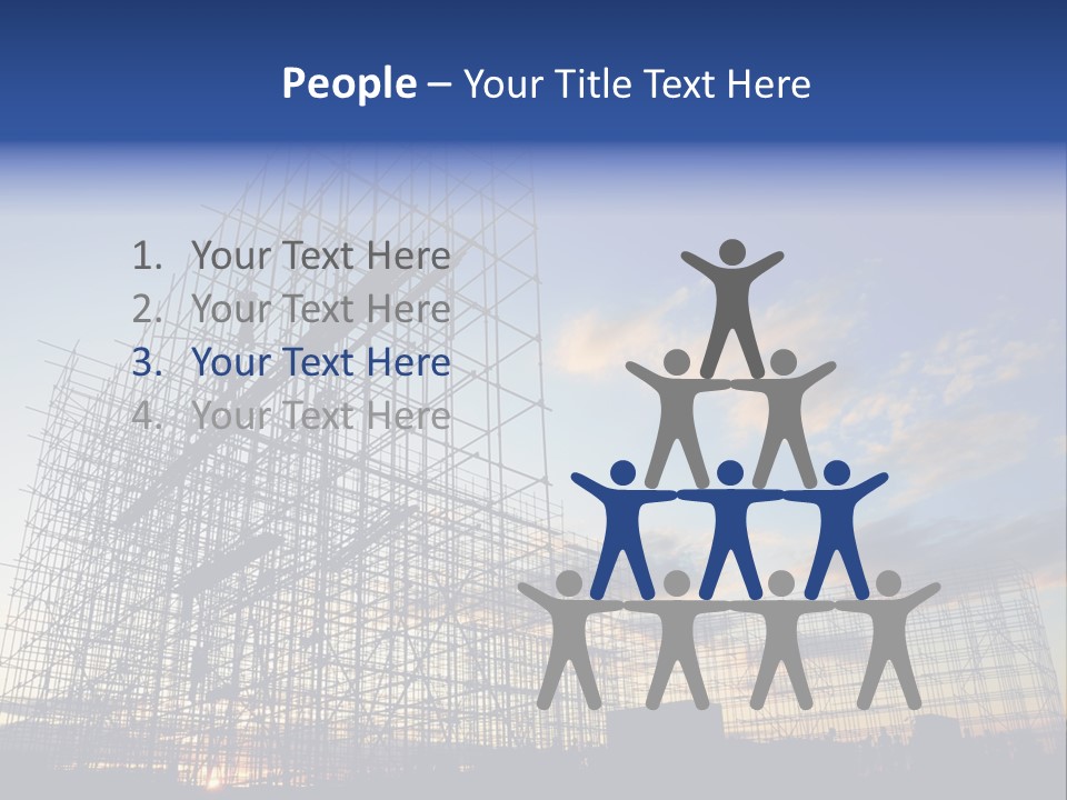 Construction Site At Dusk PowerPoint Template